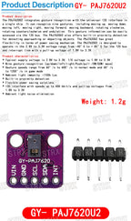 Gesture recognition sensor PAJ7620U2 9 gMesture recognition APDS-9930 APDS-9960 VL6180 VL6180X Range Finder Optical Ranging