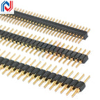 1Pcs 1.27mm/2.0/2.54mm 1/2x40P Round Hole Round Needle Female Header Pin Row Connector Single Double Row Gold Plated Tin Plated