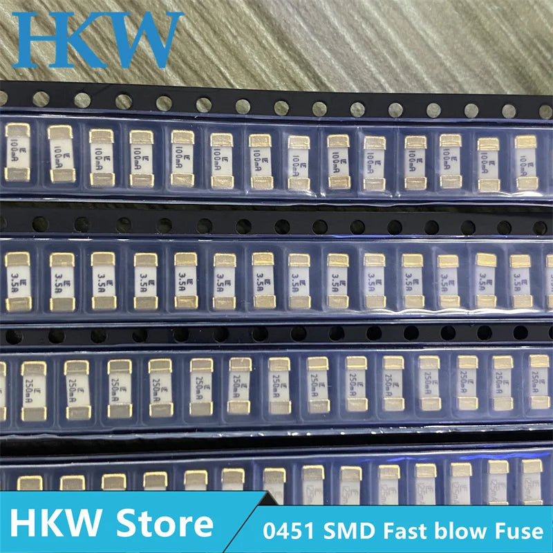 1808 125V 0451 SMD Fast blow Fuse 62MA 100MA 125MA 250MA 375MA 500MA 750MA 3.5A 20A   0451 Ultra-rapid Fuse NEW