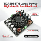 TDA8954TH Large Power Digital Audio Amplifier Board 420W Subwoofer Board Sound Amplifier Audio for Stereo Speaker Dual 24V