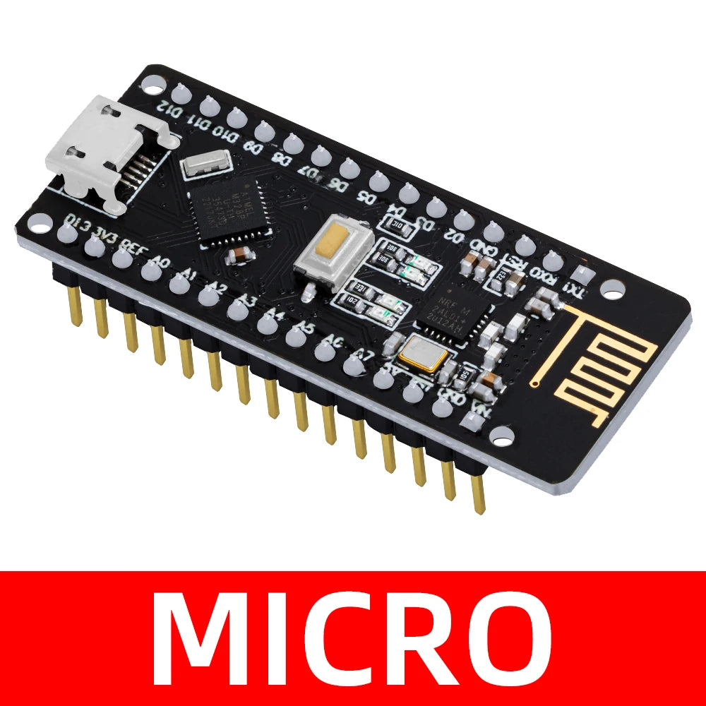 1PCS RF-Nano Nano V3.0, Micro USB Nano Board ATmega328P QFN32 5V 16M CH340, Integrate NRF24l01+2.4G wireless for Arduino