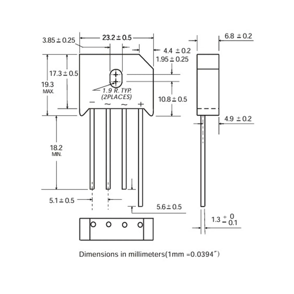 KBU2510 Bridge Rectifier Diode 25A 1000V ASEMI