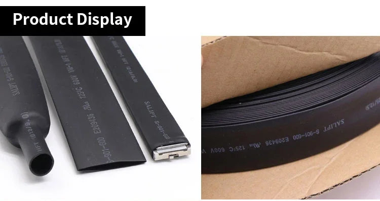2:1 Heat Shrink Tubing Dia 1 2 3 4 5 6 7 8 9 10 12 14 16 20 25 30 40 50 mm Thermoresistant Sleeve Cable Repair Polyolefin Tube