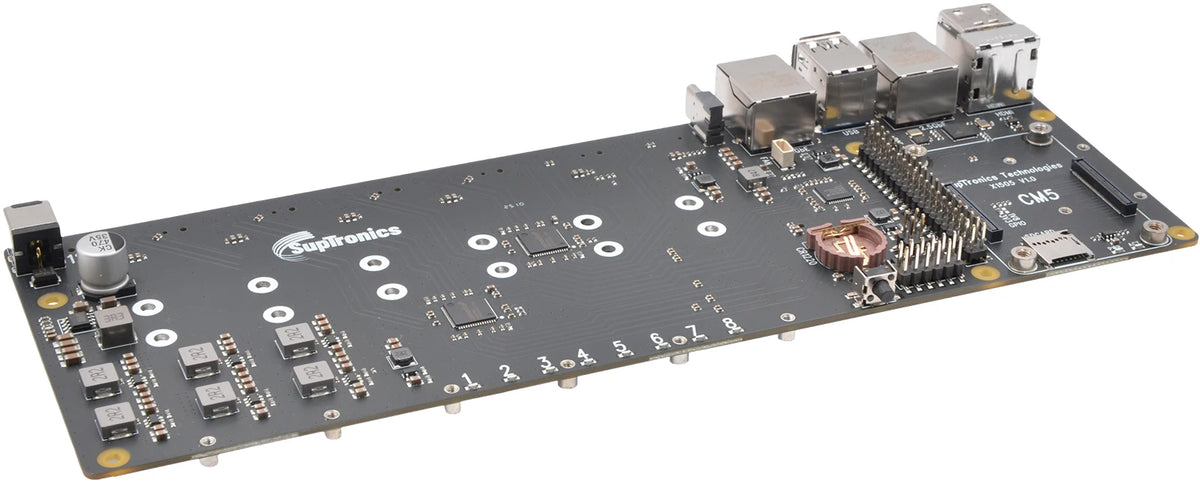 Raspberry Pi CM5 IO board NAS 8xNVMe dual Ethernet X1505