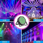8PCS 60LED Par Light RGB Stage Light DMX512 Sound-Activated DJ Disco Light Wedding Festival Bar Atmosphere Light Audience Light