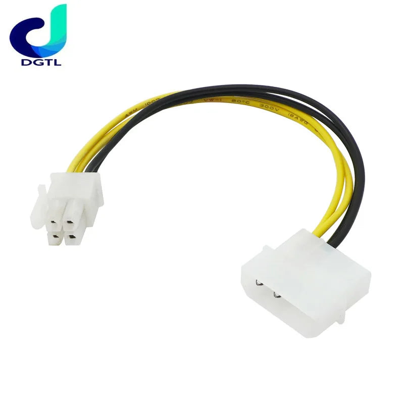 PC Computer Power Supply PSU EPS ATX/12V 4 pin IDE Molex to Motherboard 4-Pin P4 CPU Power Adapter Converter Cord Cable
