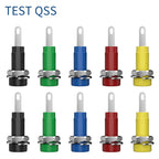 QSS 10pcs 2mm Banana Socket with Spring Tabs Banana Plug Jack  Panel Socket Electrical Connector Terminal DIY Parts