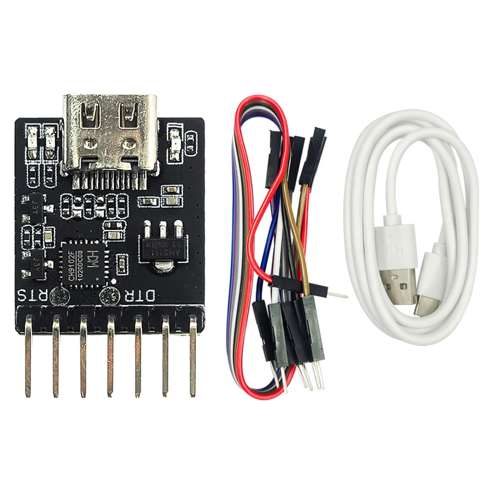 CH9102F Downloader Module Chip Serial Port Download 7Pin Program Burning for ESP32 MINI TYPE-C USB to UART RS232 RS485
