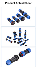 SP13 Connector Waterproof IP68 2pin 3pin 4pin 5pin 6pin 7pin Docking Male Plug Female Socket Cable Plug and Socket Connectors
