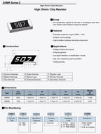 1206 SMD Chip Resistor 1/4W 5% 3216 10M 20M 22M 30M 47M 51M 100M 200M 500M 1000M 1G ohm 107 207 507 108 High megohm