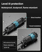 P23 quick connection waterproof connector IP68 waterproof connector male and female aviation plug LED adapter cable connection