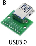 1pc MICRO MINI 5P 4P 9P 10P  type-c USB To Dip Female B-type Square Interface Printer Mike PCB Converter Adapter Breakout Board