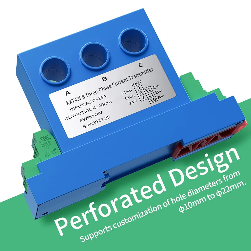 3 Phase AC Current Transducer 0-1A 0-5A 0-10A 0-20A Current Sensor 4-20mA 0-10V 0-5V AC Current Transmitter
