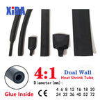 1Meter 4:1 Heat Shrink Tube With Glue Thermoretractile Heat Shrinkable Tubing Dual Wall Heat Shrink Tubing 6 8 12 16 24 40 52 72