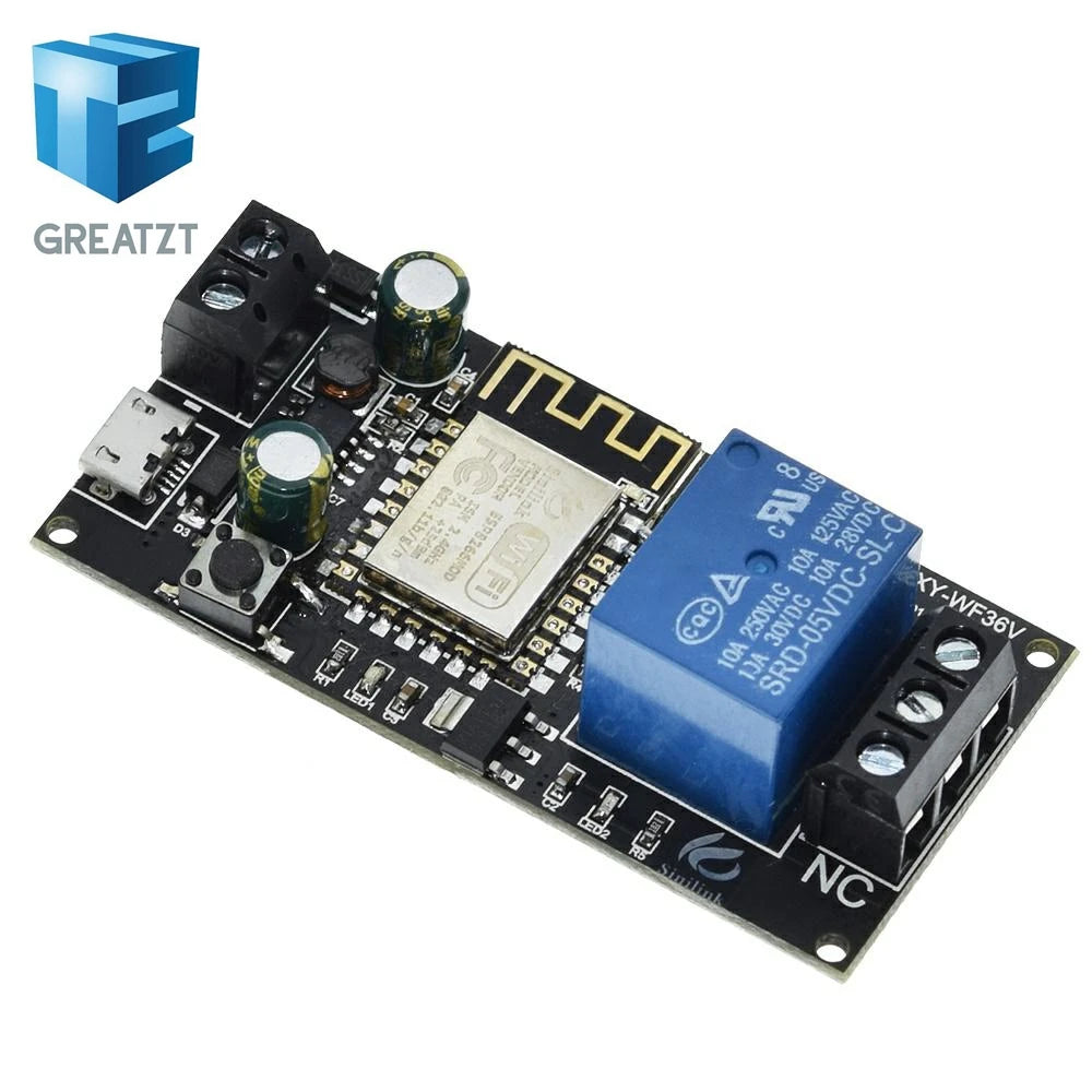 GREATZT Sinilink WIFI mobile phone remote control relay module DC6V~36V smart home phone APP ESP-12F XY-WF36V
