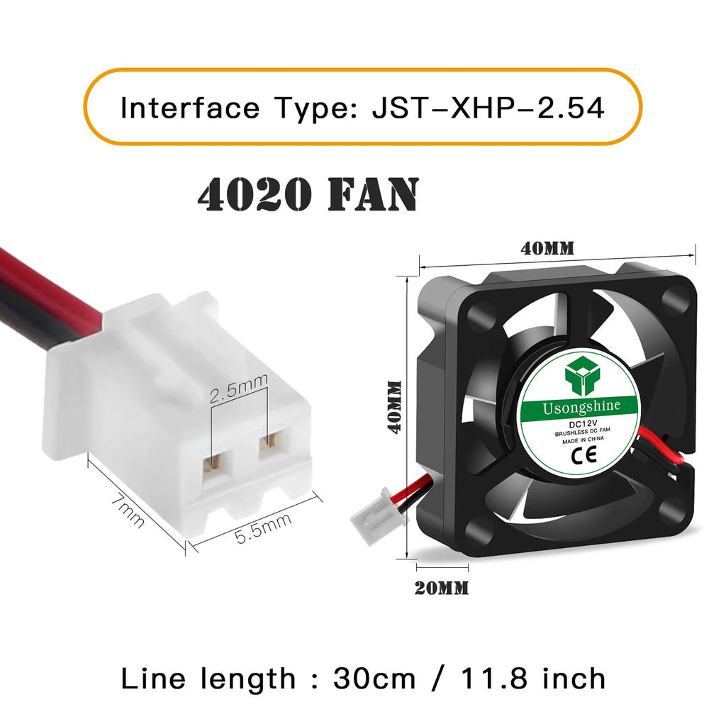 5015/4010/4020 12V&24V Cooling Turbo Fan Brushless 3D Printer Parts 2Pin For Extruder DC Cooler Blower Part Black Plastic Fans