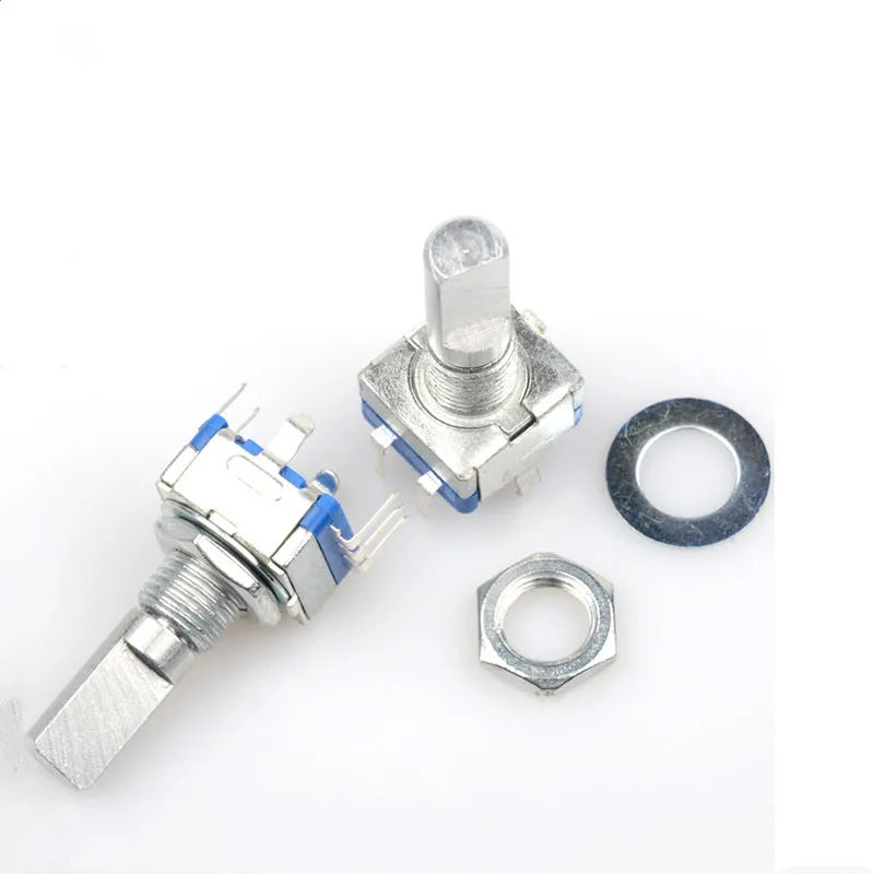 2/5/10PCS/Lot 20 Position 360 Degree Rotary Encoder EC11 Push Button 5Pin Handle Long 15/20MM With A Built In Push Button Switch