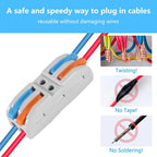 PCT-222-C PCT-223-C Color Lever Wire Connector 2 3 Port 5 10 20PCS Compact Push In Terminal Block for Electrical Cable Wiring