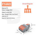 10/100PCS Electrical Cable Connector 1 in Multiple out Quick Wire Terminal Block 2/3/4/5Pin Push in Lever Connectors 0.08-4.0mm2