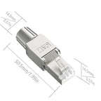 Hoolnx RJ45 Connector Toolless Free Tool CAT8 CAT7 CAT6A CAT6 Reusable Termination Plugs Shielded Ethernet Field Modular PLug