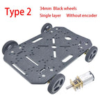 4WD Chassis Smart Robot Car 6V N20 DC Mini Micro Gear Motor Smart Car Kit 4WD Robot Chassis Kits With Encoder Mecanum Wheel Car