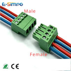 5Pairs 2EDGRK 15EDGRK-3.5mm 3.81mm 2-24P Right Angle Screw Plug Male+Female Socket 28-16AWG Wire Screw Terminal Block Connector