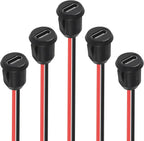 5/10PCS Type-C Female Chassis 2 Pin Type-C Female Socket Connector Waterproof Jack Female Charging Port 3A USB-C Charger Plug