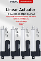 3000N 4Pieces Linear Actuators with Synchronous Control Hall Controller Set(1V4) 24V 50MM~1600MM Stroke 30kg~300kg Load 50MM/S