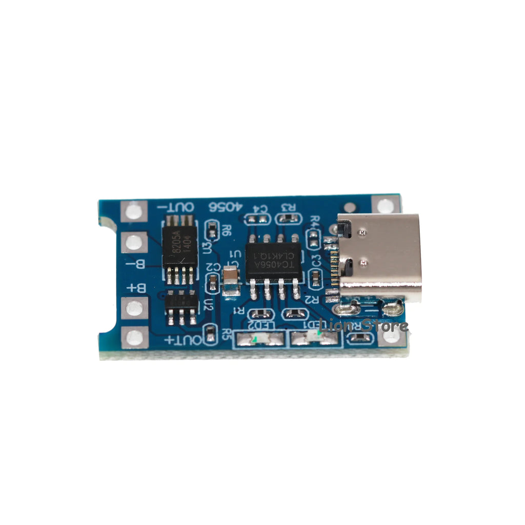 50pcs-100pcs/lot TYPE-C USB interface TP4056 5V 1A Li-ion battery charging board module charging protection 2-in-1