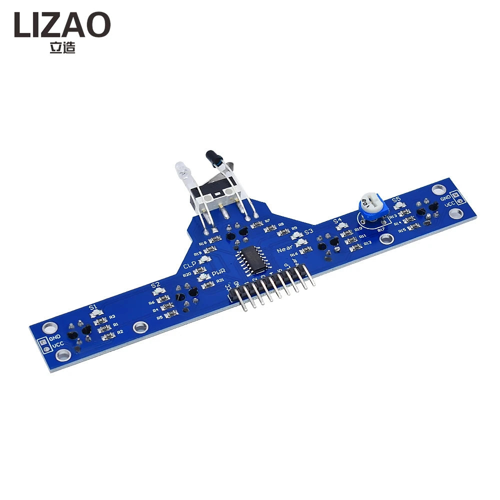 5-Way Tracing Sensor Module, TCRT5000 Based Tracking Board for Smart Car Line Following Projec