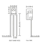 100pcs Universal IR Infrared Receiver Sensor Module 1838 TL1838 VS1838B 38Khz Diode
