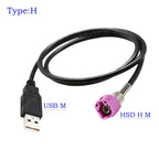 USB Male to 4Pin HSD Code A/B/C/D/G/H/J/K/Z Male Connector LVDS Cable Car Head Unit Control Screen RCC NAC Cable HSD to USB