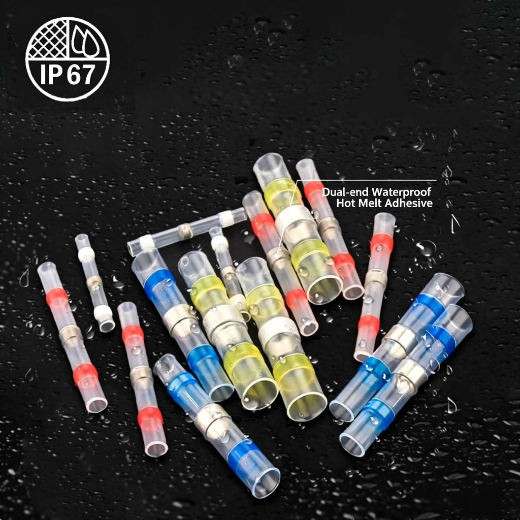 IP67 Waterproof Solder Seal Heat Shrink Wire Connectors Welding Ring Electrical Equipment Cable Connection Heat Shrink Tube