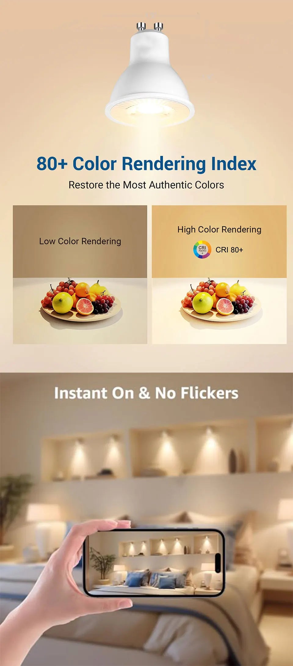 1-10PCS LED spot light GU10 AC220V LED energy saving bulb 3W 6W 9W 12W LED Lamp Spotlight Bulb 38 Degree lampara for home