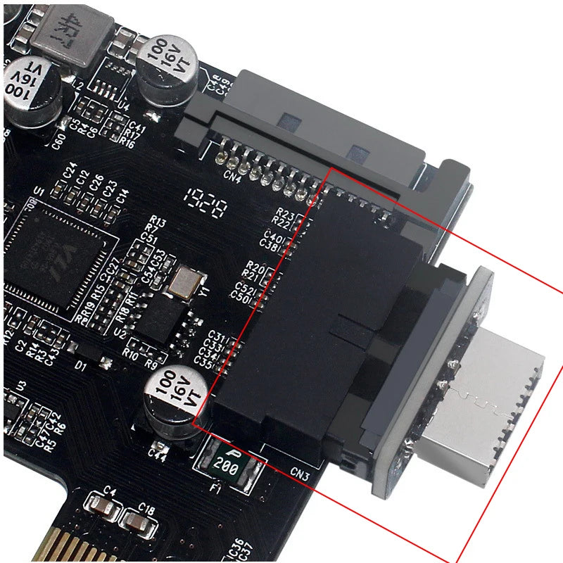 1pcs USB 3.0 20Pin/19P Internal Header to Type E Adapter Connector USB 3.1 20 Pin Converter for Type C Front Panel Motherboard