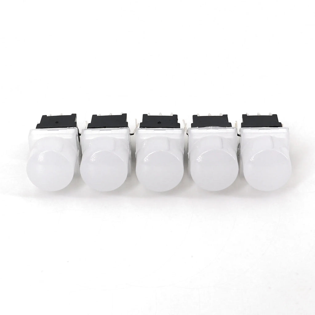 5Pcs Honyone TS6 10mm Round Top Cap 8Pin With LED Momentary Reset DPDT PCB Mini Push Button Tact Switch