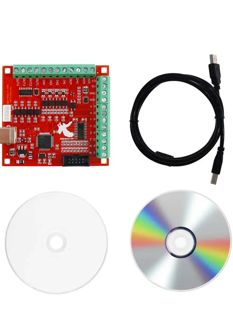 Stepper Motor Driver TB6600 23 NEMA 34 42/57/86 NEMA 17 4A DC9-40V CNC USB MACH3 Four-Axis Motion Controller, for Stepper Motors