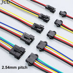 JCD 2/3/4/5/6 Pin LED Strip JST SM Connector Male or Female Adapter Plug Connector Terminal with 20CM 22AWG Wire for Light Strip