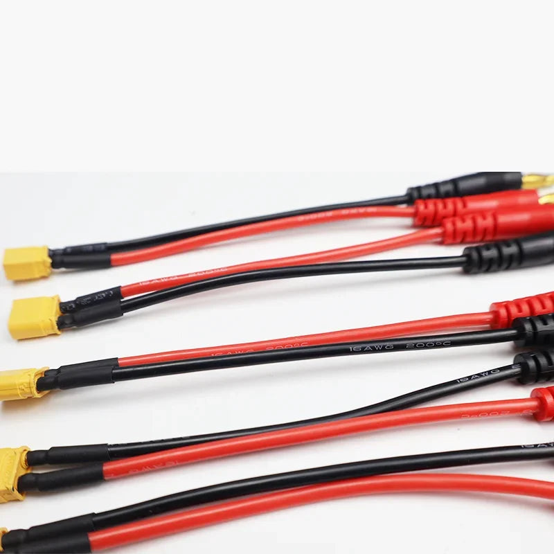 1pcs / 5pcs 15CM XT30 Plug Charge Lead to 4.0mm Banana Plugs Charge Cable Silicone Wire 16AWG For Lipo Battery