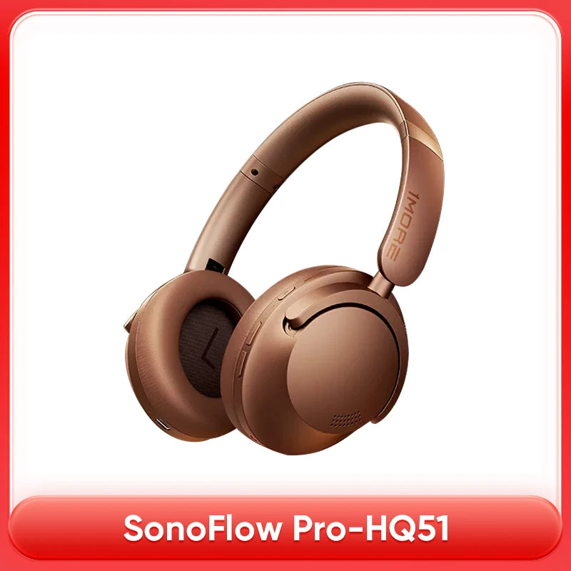 1MORE SonoFlow Pro HQ51 ANC Headphones Bluetooth 5.4 Hi-Res LDAC 40mm DLC Driver 42dB QuietMax ANC 100H Battery Over-Ear Headset