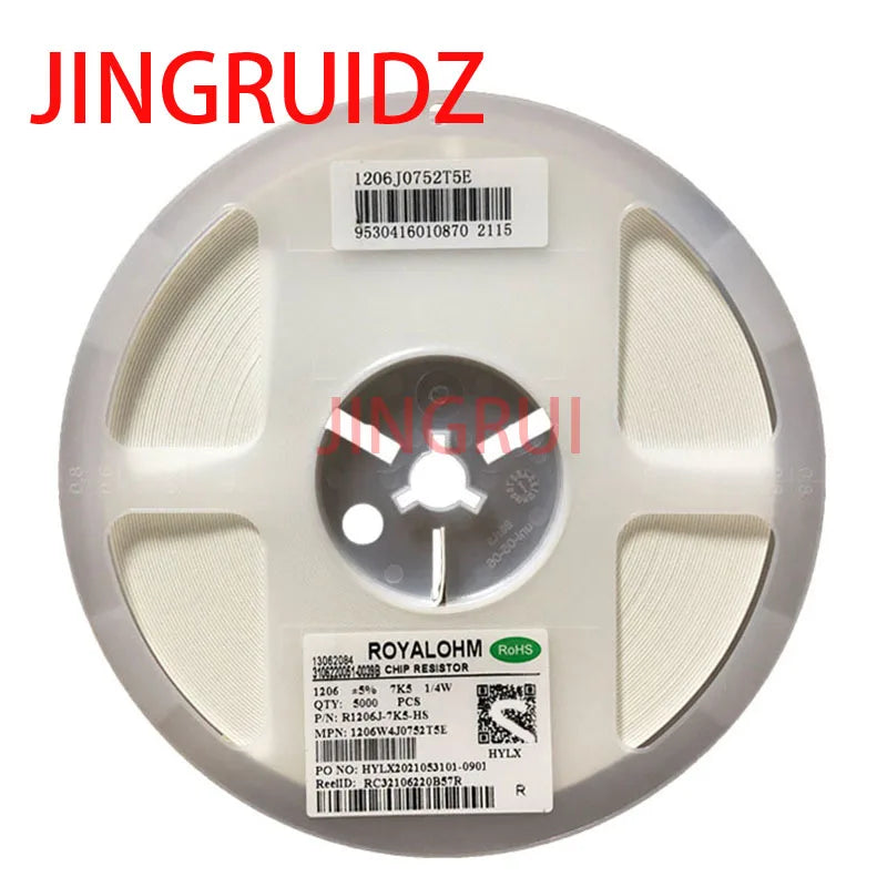 5000pcs/Reel UNI-ROYAL 0805 5% 1/8W SMD Chip Resistor FH 0R ~ 10M 10R 47R 100R 220R 330R 470R 1K 4.7K 10K 47K 100K 330 470 Ohm