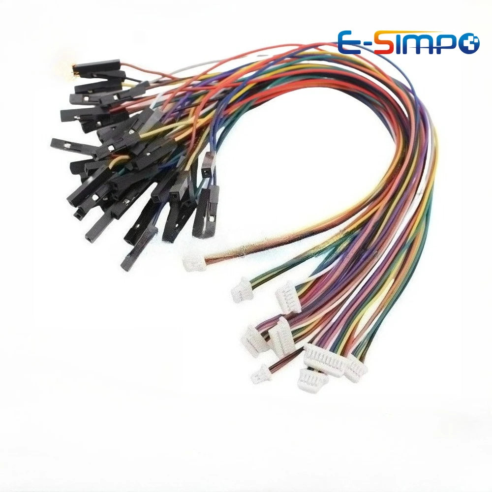 5pcs SH1.0 2P/3P/4P/5P/6P to Du pont 2.54 1P Male/Female Line Electronic Wire Connector Color Cable 20/30cm for STEMMA QT/QWIIC