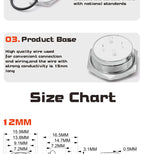 12/16/19/22mm Metal Push Button Switch Short Stroke Silver Shell Waterproof High Head With Power LED Light Momentary 1NO 6V 24V
