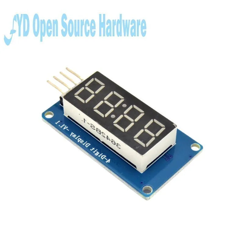 TM1637 4 Bits Digital LED Display Module For Arduino 7 Segment 0.36Inch Clock RED Anode Tube Four Serial Driver Board Pack