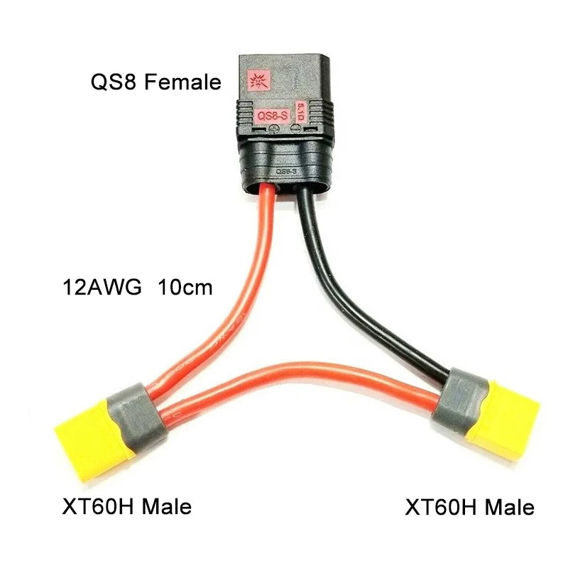 QS8S to XT90/60 TRX EC5 Anti-ignition Plug Male Female Model Aircraft Adapter Cable for Plant Protection Machine Lithium Battery