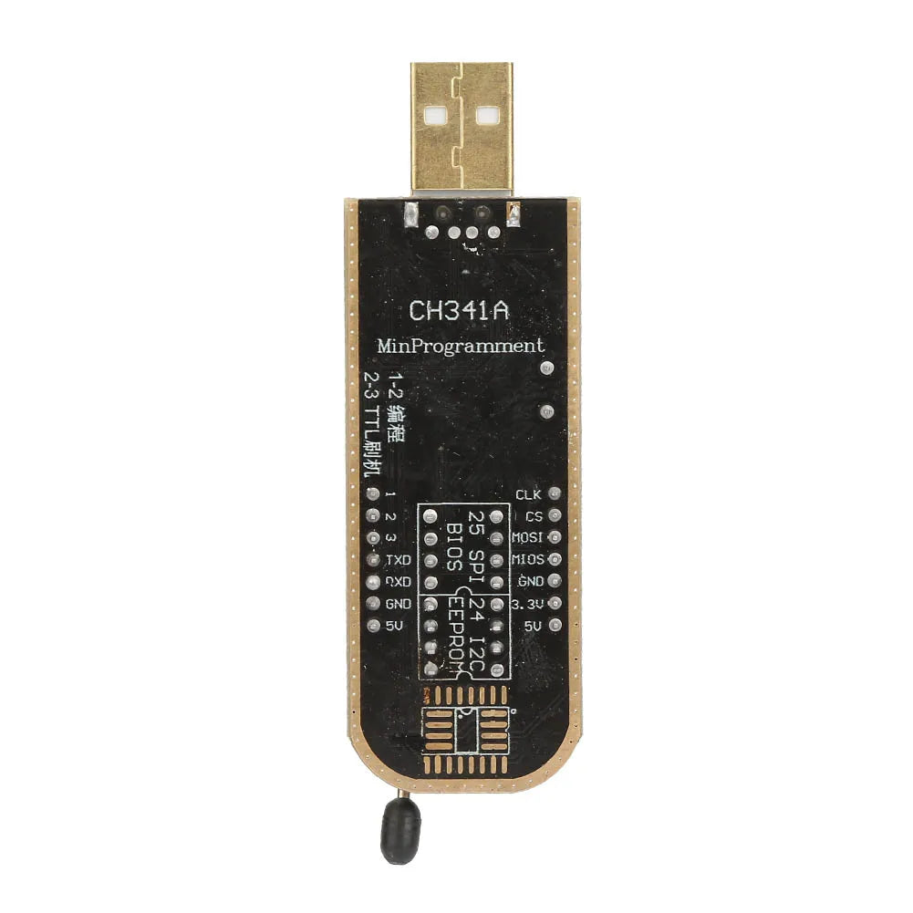 CH341A USB Programmer SOP8 Test Clip 1.8V Adapter SOP8 to DIP8 Converter Module Adapter Socket Converter Module USB Programmer