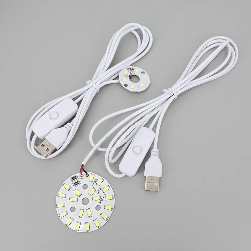 DC 5V USB Dimmer 31mm 50mm Warm White 3W 10W LED Lights 5730 Chip Single Reading Night Desk Book Tablet Lamp Switch Cable