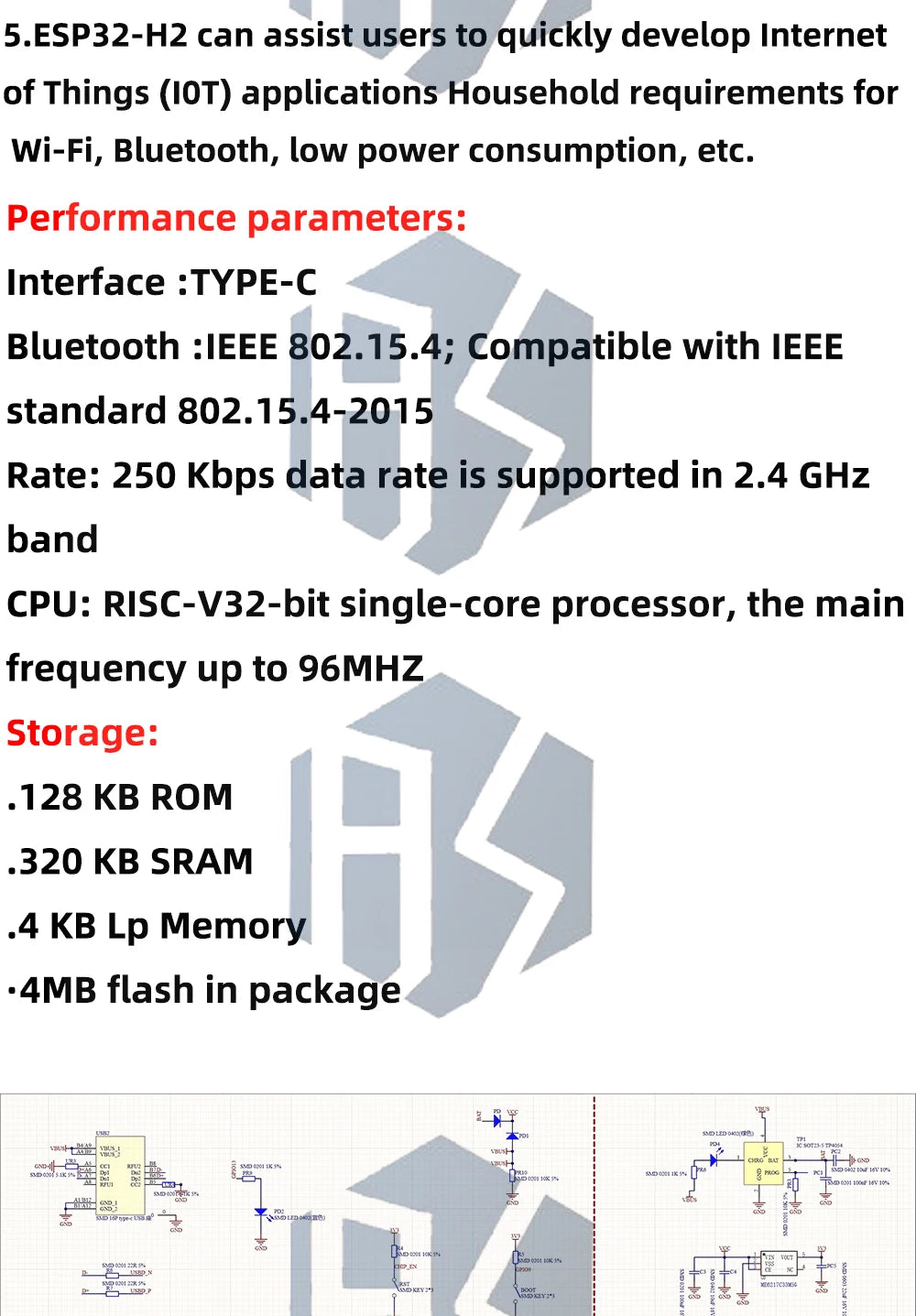 SuperMini ESP32-H2 Development Board Microcontroller Programming Learning Controller Core Board
