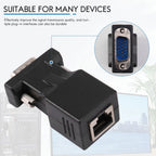 Highly Recommended-VGA Extender Male To LAN CAT5 CAT6 RJ45 Network Cable Adapter