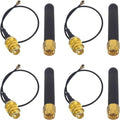 4PCS LoRa Antenna 868MHz 915MHz 3DBI with U.FL I-P-E-X-1 To SMA Connector for Lora Board ESP32 Lora32u4 II WiFi Lora32 15cm
